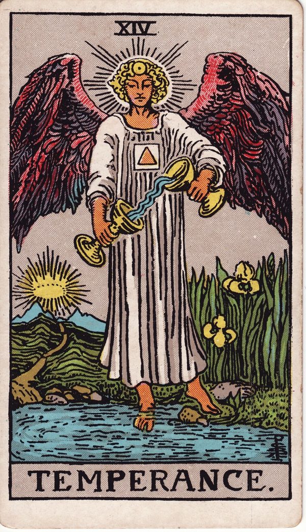 A Temperança, ilustração de Pamela Colman Smith