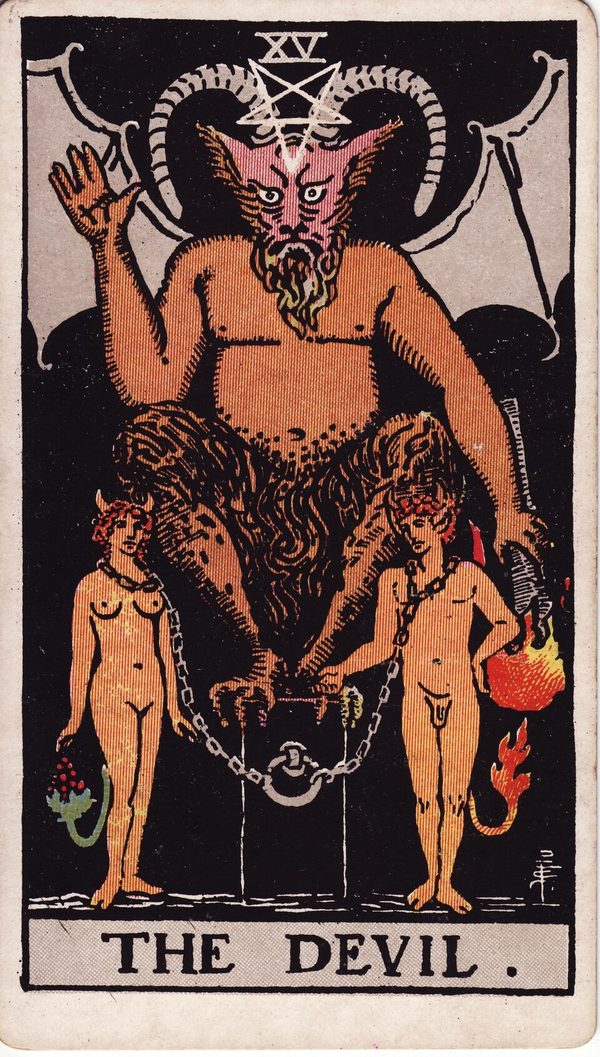 O Diabo, ilustração de Pamela Colman Smith