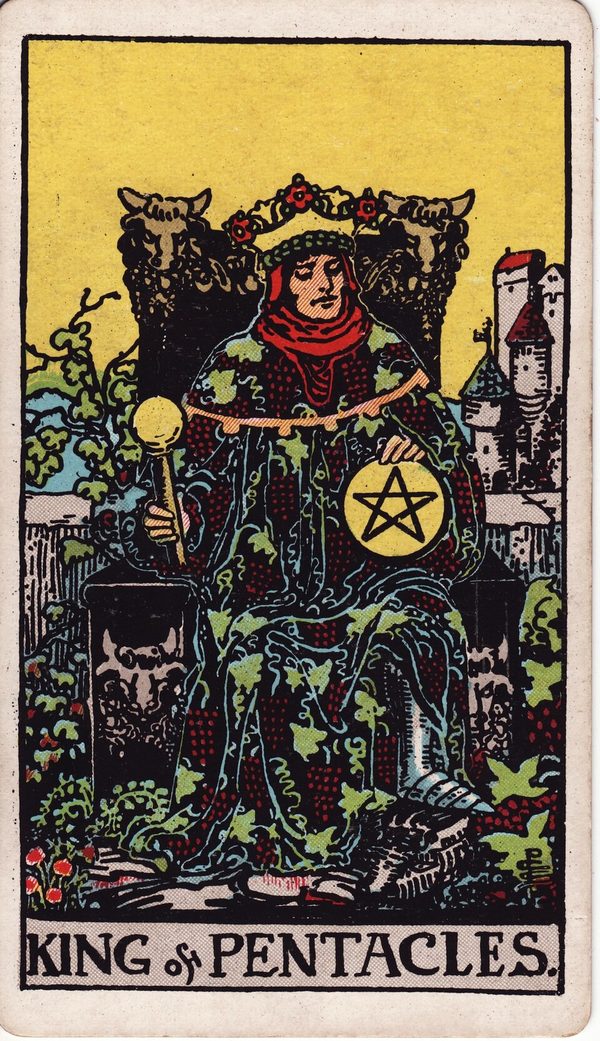 Rei de Ouros, ilustração de Pamela Colman Smith