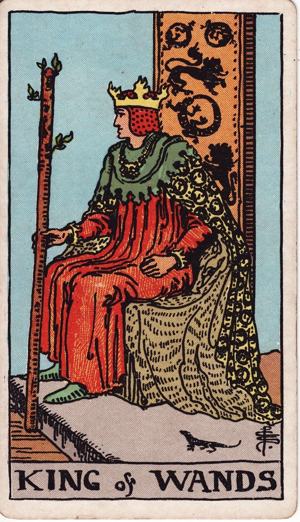 Rei de Paus, ilustração de Pamela Colman Smith
